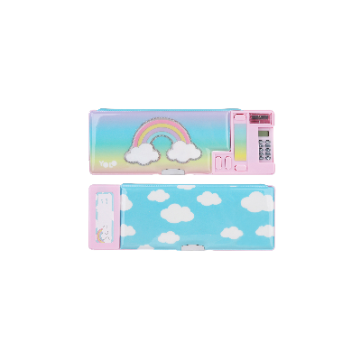 Yolo Rainbow Κασετίνα Βαρελάκι με 1 Θήκη Ροζ 10119