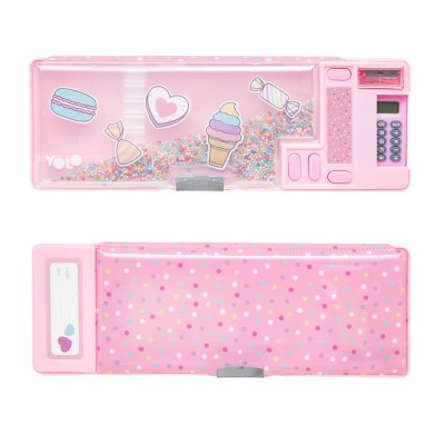 Yolo Retro Sweets Κασετίνα με 1 Θήκη Ροζ 10101