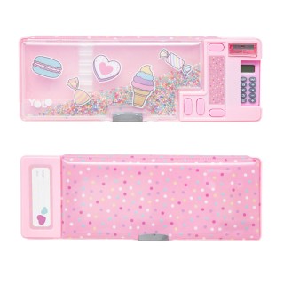 Yolo Retro Sweets Κασετίνα με 1 Θήκη Ροζ 10101