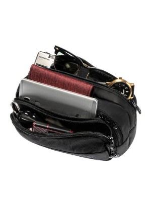 Polo Double Square Ανδρικό Τσαντάκι Μέσης Μαύρο 9-08-106-2000