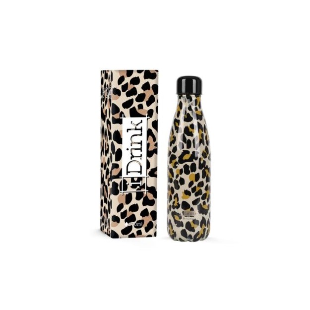 I-Total iDrink Graphics Leopard Μπουκάλι Θερμός 0.50lt ID0028