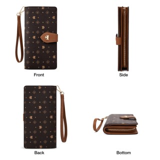 Γυναικείο PVC πορτοφόλι Foxer 2161013F καφέ