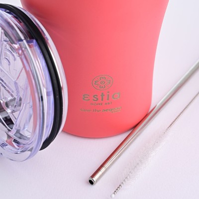 ESTIA ΘΕΡΜΟΣ COFFEE MUG SAVE THE AEGEAN 350ml FUSION CORAL