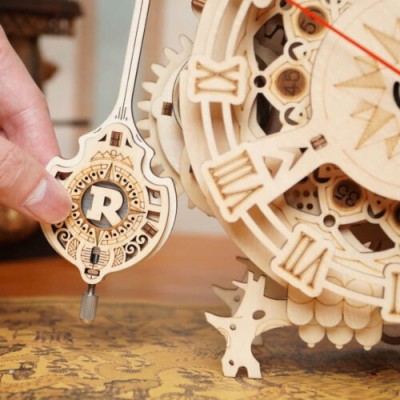 Mechanical Time Ξύλινη Κατασκευή Ρολόι Κουκουβάγια