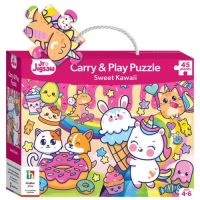 Junior Jigsaw Carry & Play: Sweet Kawaii Puzzle 45 κομμάτια