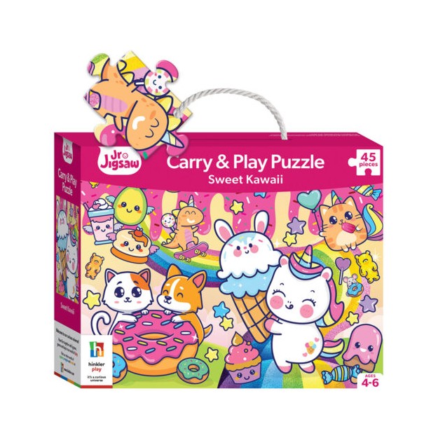 Junior Jigsaw Carry & Play: Sweet Kawaii Puzzle 45 κομμάτια