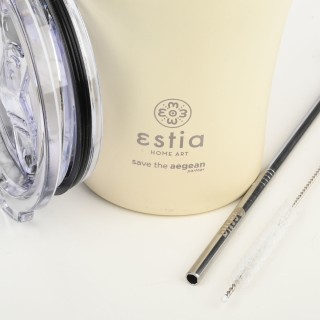 ESTIA ΘΕΡΜΟΣ COFFEE MUG SAVE THE AEGEAN 350ml LILY WHITE