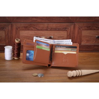 Δερμάτινο πορτοφόλι Bull Captain QB07 Καφέ