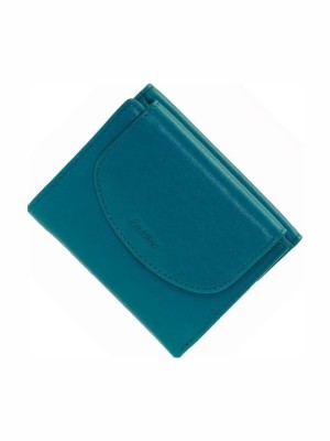 Lavor 1-6024 Μικρό Δερμάτινο Γυναικείο Πορτοφόλι Πετρόλ