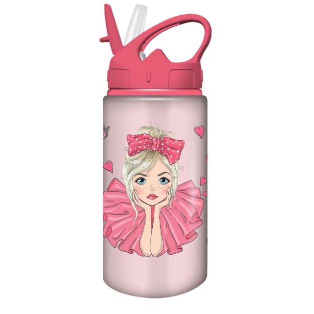 Παγούρι Παιδικό Αλουμινίου με Καλαμάκι Girl