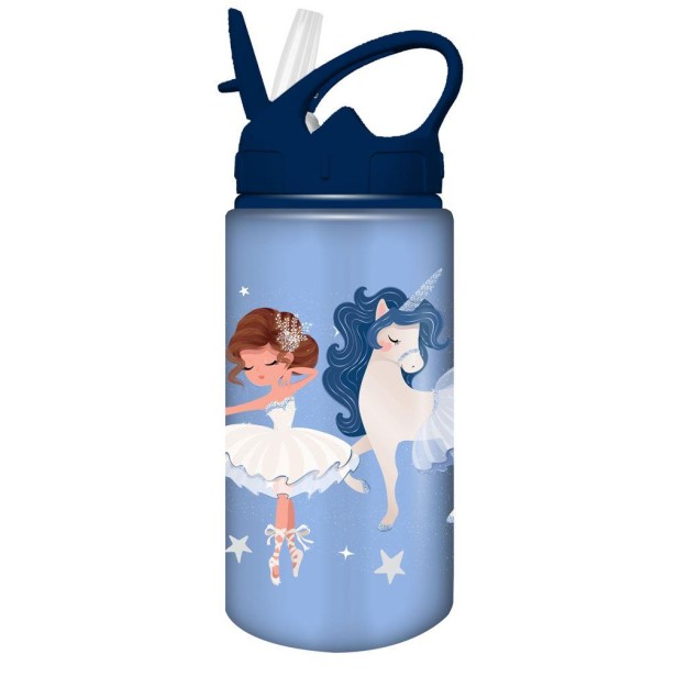 Παγούρι Παιδικό Αλουμινίου με Καλαμάκι Ballerina