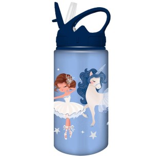 Παγούρι Παιδικό Αλουμινίου με Καλαμάκι Ballerina