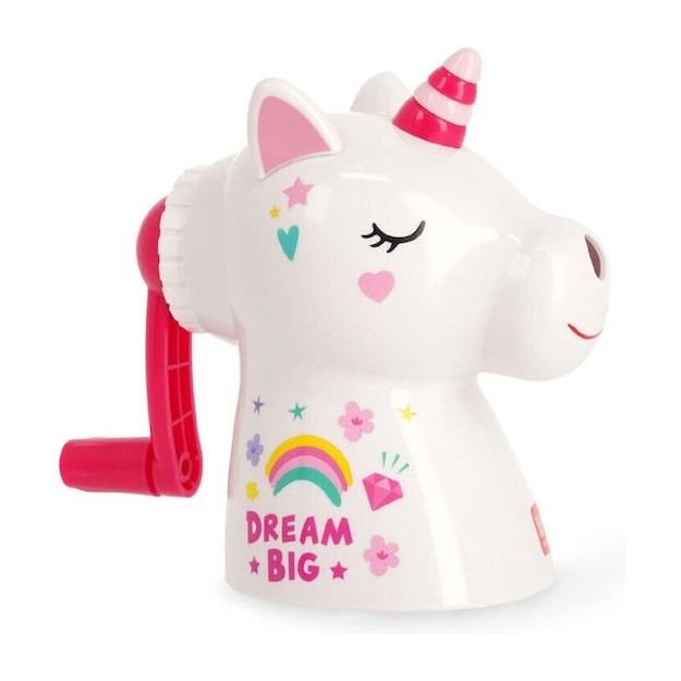 Legami Milano Πλαστική Ηλεκτρική Ξύστρα Μονόκερος Πολύχρωμη με Μανιβέλα US0001