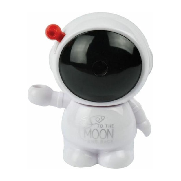 Legami Milano To the Moon and Back Πλαστική Ηλεκτρική Ξύστρα Λευκή Βαρελάκι με Μανιβέλα PSA0001