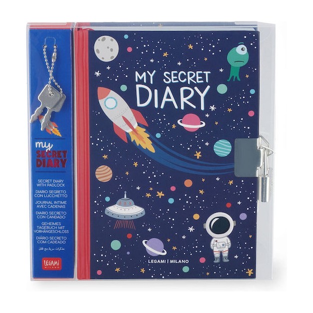 Legami Milano Space Σημειωματάριο με Λουκέτο Μπλε DIA0012 Μετα-τίτλος