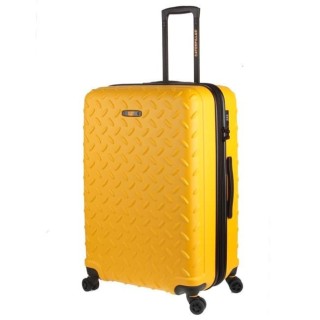 CAT Industrial Plate Βαλίτσες Ταξιδιού Σκληρές Κίτρινο Μέγιστου Ύψους 70εκ. με 4 Ρόδες Σετ 2τμχ 83688