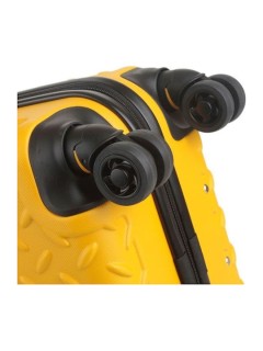 CAT Industrial Plate Μεγάλη Βαλίτσα Ταξιδίου Σκληρή Κίτρινο με 4 Ρόδες Ύψους 70εκ. 83688-217