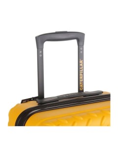 CAT Industrial Plate Μεγάλη Βαλίτσα Ταξιδίου Σκληρή Κίτρινο με 4 Ρόδες Ύψους 70εκ. 83688-217