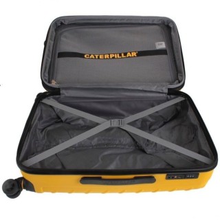 CAT Industrial Plate Μεσαία Βαλίτσα Ταξιδίου Σκληρή Κίτρινο με 4 Ρόδες Ύψους 60εκ. 83688-217