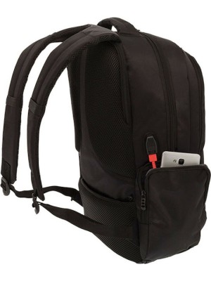 Polo Charger Σχολική Τσάντα Πλάτης Γυμνασίου - Λυκείου Μαύρη με Θήκη για Παγούρι 25lt 2025