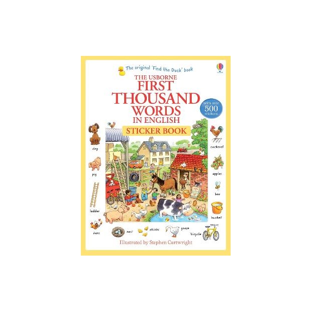 USBORNE : FIRST THOUSAND WORDS IN ENGLISH - STICKER BOOK PB