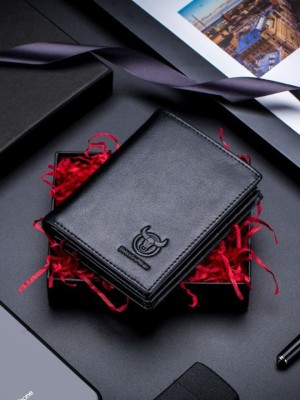 Bull Captain QB-027 Δερμάτινο Ανδρικό Πορτοφόλι με RFID Μαύρο