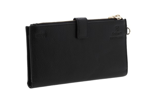 Lavor 1-6047 Δερμάτινο Γυναικείο Πορτοφόλι με Λουράκι Μαύρο
