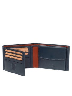 Lavor 1-5114 Δερμάτινο Ανδρικό Πορτοφόλι με RFID Μπλε