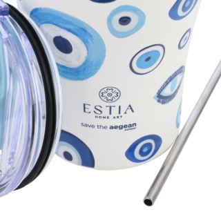 ESTIA ΘΕΡΜΟΣ COFFEE MUG SAVE THE AEGEAN 350ml SPIRIT OF LUCK