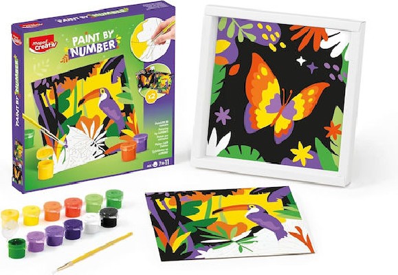 Maped Creative Paint By Number Kit Τουκάν & Πεταλούδα 20x20cm 907085