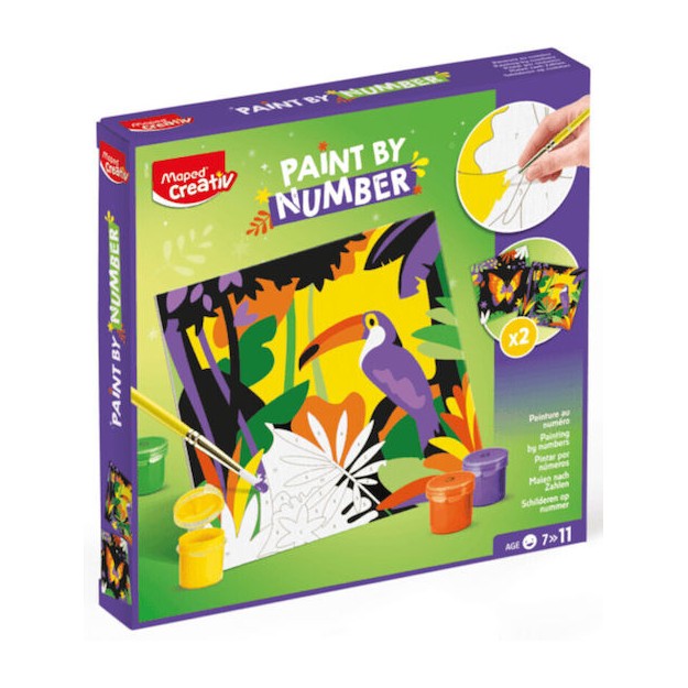 Maped Creative Paint By Number Kit Τουκάν & Πεταλούδα 20x20cm 907085