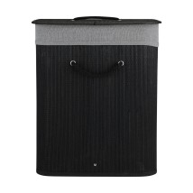 ESTIA ΚΑΛΑΘΙ ΑΠΛΥΤΩΝ BAMBOO ESSENTIALS 60LT ΠΤΥΣΣΟΜΕΝΟ ΟΡΘΟΓΩΝΙΟ ΜΑΥΡΟ ΝΕΑ ΠΛΕΞΗ