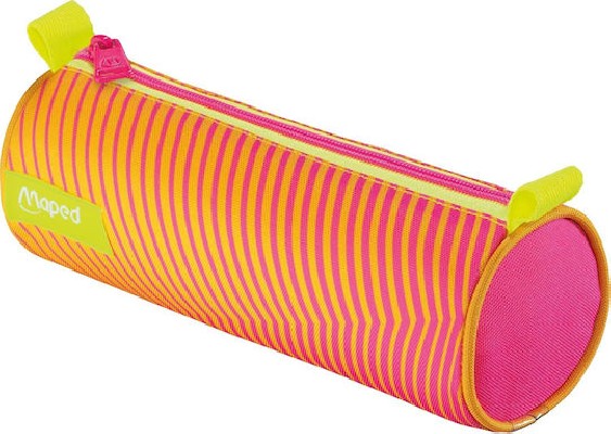 Κασετίνα Βαρελάκι Metal Zipper Maped Neon Orange 22,5cm x7,5cm 932901