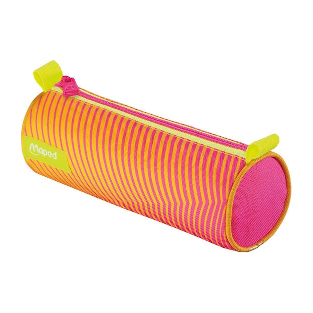 Κασετίνα Βαρελάκι Metal Zipper Maped Neon Orange 22,5cm x7,5cm 932901