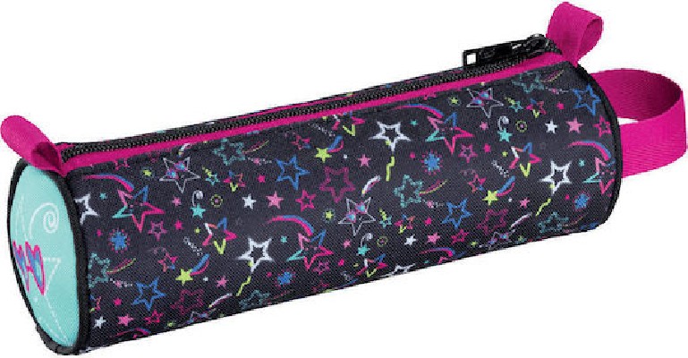 Maped Κασετινα Βαρελακι 1 Θηκη Μαυρη Ροζ Stars 932903