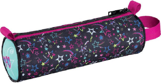 Maped Κασετινα Βαρελακι 1 Θηκη Μαυρη Ροζ Stars 932903