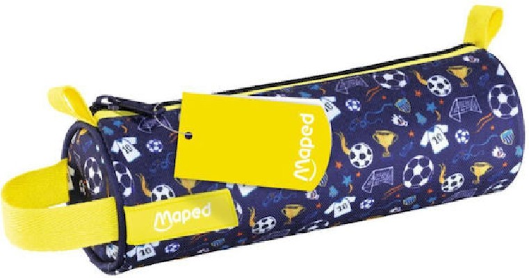 Maped Κασετίνα Βαρελάκι με 1 Θήκη Μπλε Football 932906