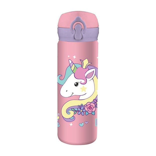 Διακάκης Παιδικό Παγούρι Θερμός Ανοξείδωτο Ροζ 500ml 000586452