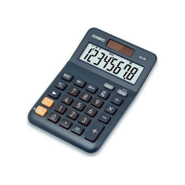 Casio Αριθμομηχανή 8 Ψηφίων σε Μαύρο Χρώμα