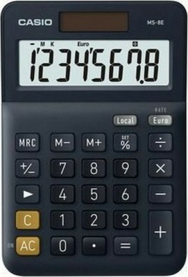 Casio Αριθμομηχανή 8 Ψηφίων σε Μαύρο Χρώμα