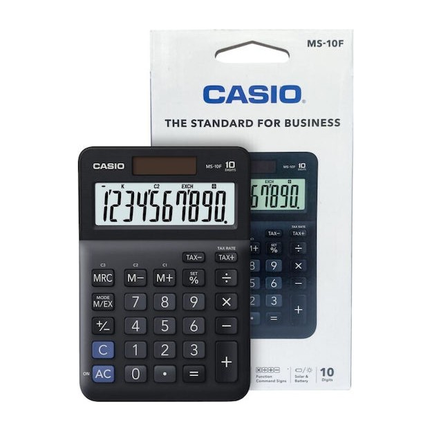 Casio Αριθμομηχανή σε Μαύρο Χρώμα