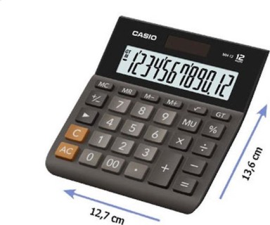 Casio MH-12 Αριθμομηχανή 12 Ψηφίων σε Μαύρο Χρώμα