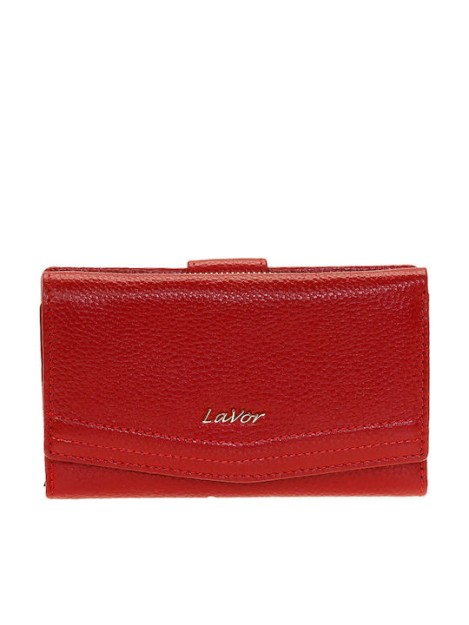 Lavor 1-6019 Μεγάλο Δερμάτινο Γυναικείο Πορτοφόλι με RFID Κόκκινο
