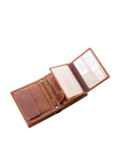 Lavor 1-3309 Δερμάτινο Ανδρικό Πορτοφόλι με RFID Καφέ