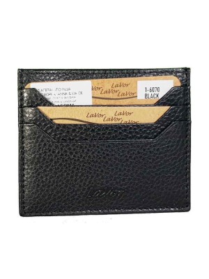 Lavor 1-6070 Δερμάτινο Γυναικείο Πορτοφόλι Καρτών με RFID Μαύρο