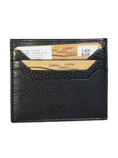 Lavor 1-6070 Δερμάτινο Γυναικείο Πορτοφόλι Καρτών με RFID Μαύρο