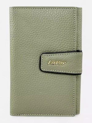 Lavor 1-6038 Μεγάλο Δερμάτινο Γυναικείο Πορτοφόλι με RFID Χακί