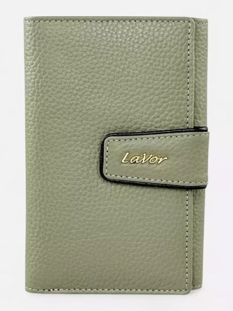 Lavor 1-6038 Μεγάλο Δερμάτινο Γυναικείο Πορτοφόλι με RFID Χακί