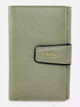 Lavor 1-6038 Μεγάλο Δερμάτινο Γυναικείο Πορτοφόλι με RFID Χακί