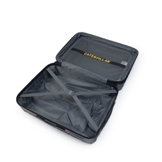CAT Industrial Plate Βαλίτσα Ταξιδίου Καμπίνας Σκληρή Μαύρη με 4 Ρόδες Ύψους 54εκ. 83688-50 83688-01